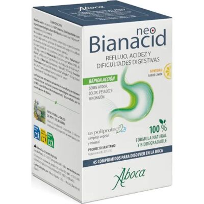 Aboca Neo Bianacid - Reflujo ácido y digestión - 45 comprimidos Aboca Neo Bianacid - Reflujo ácido y digestión - 45 comprimidos
