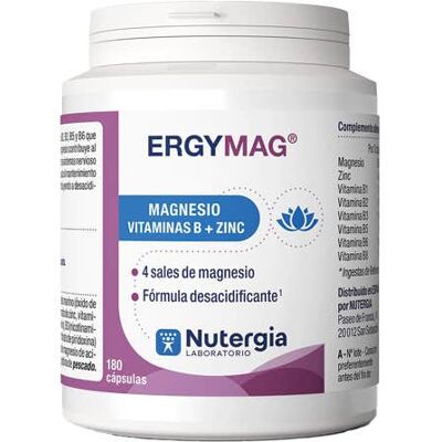 Nutergia Ergymag - Magnesio, Vitaminas B y Zinc - Complemento alimenticio Nutergia Ergymag - Magnesio, Vitaminas B y Zinc - Complemento alimenticio