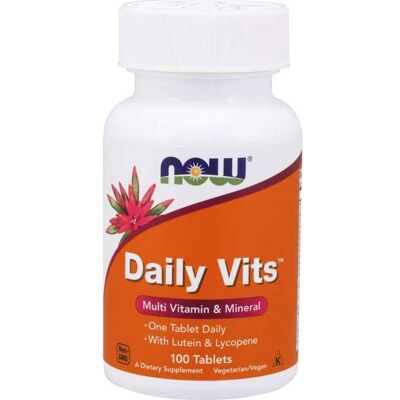 NOW Foods Daily Vits Multivitaminas y Minerales - 100 Tabletas NOW Foods Daily Vits Multivitaminas y Minerales - 100 Tabletas