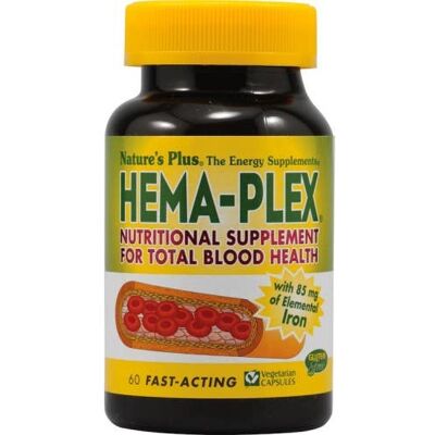 Suplemento de vitaminas y minerales Nature's Plus Hema-Plex II - 60 tabletas Suplemento de vitaminas y minerales Nature's Plus Hema-Plex II - 60 tabletas