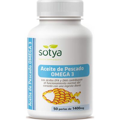 Sotya Omega 3 Aceite de Pescado 1400 mg 50 Perlas - Suplemento de Aceite de Pescado Sotya Omega 3 Aceite de Pescado 1400 mg 50 Perlas - Suplemento de Aceite de Pescado