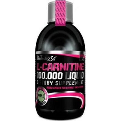 BioTechUSA L-Carnitina 100000 - Manzana - 500 ml - Energía y Metabolismo de Grasa - Fitness BioTechUSA L-Carnitina 100000 - Manzana - 500 ml - Energía y Metabolismo de Grasa - Fitness