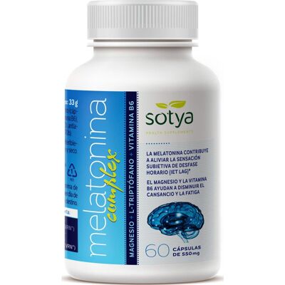 Complejo de Melatonina Sotya - 60 cápsulas - Suplemento dietético Complejo de Melatonina Sotya - 60 cápsulas - Suplemento dietético