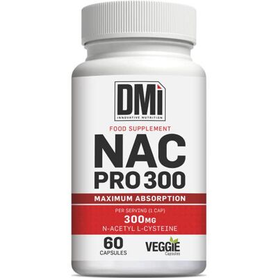 DMI Nutrition Nac Pro 300 N-Acetyl-L-Cysteine 300 mg 60 caps DMI Nutrition Nac Pro 300 N-Acetyl-L-Cysteine 300 mg 60 caps