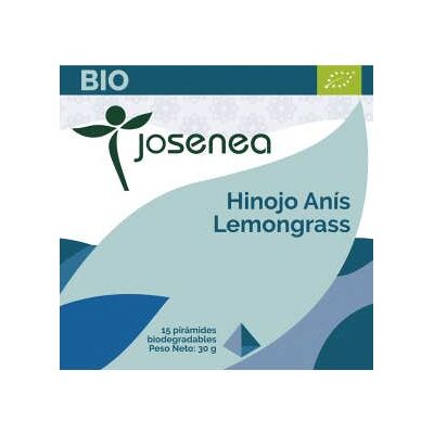 Josenea Hinojo Anís Lemongrass BIO 15 pirámides en sobre Josenea Hinojo Anís Lemongrass BIO 15 pirámides en sobre