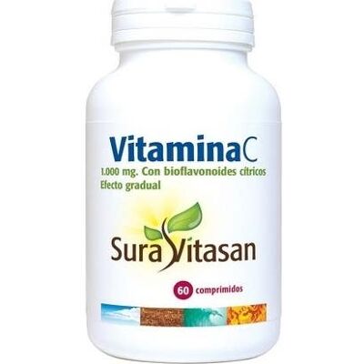 Sura Vitasan Vitamina C 1000 mg - Efecto Gradual - 60 Comprimidos Sura Vitasan Vitamina C 1000 mg - Efecto Gradual - 60 Comprimidos