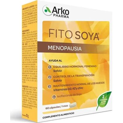 Arkopharma Phyto Soya 17,5 mg - Apoya la salud en la menopausia - 60 Cápsulas Arkopharma Phyto Soya 17,5 mg - Apoya la salud en la menopausia - 60 Cápsulas