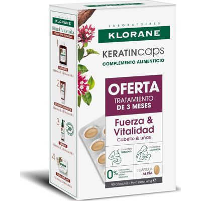 Klorane KeratinCaps Cápsulas - Fortalece y Revitaliza el Cabello Klorane KeratinCaps Cápsulas - Fortalece y Revitaliza el Cabello