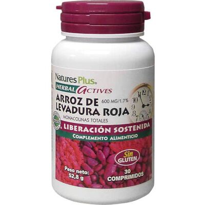 Natures Plus Arroz de Levadura Roja - Monacolinas para Colesterol Natures Plus Arroz de Levadura Roja - Monacolinas para Colesterol