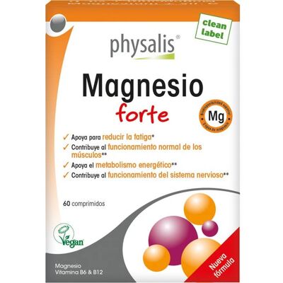 Physalis Magnesio Forte - 60 Tabletas - Apoya músculos y nervios Physalis Magnesio Forte - 60 Tabletas - Apoya músculos y nervios