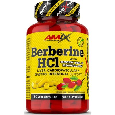 Amix Pro Berberina HCl con Té Verde y Diente de León - Suplemento alimenticio Amix Pro Berberina HCl con Té Verde y Diente de León - Suplemento alimenticio