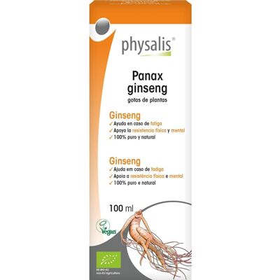 Physalis Panax Ginseng 100ml Extracto Orgánico - Resistencia Física y Mental Physalis Panax Ginseng 100ml Extracto Orgánico - Resistencia Física y Mental