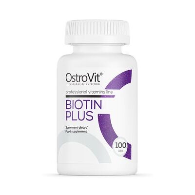 OstroVit Biotin Plus - 100 tabletas para cabello, piel y uñas OstroVit Biotin Plus - 100 tabletas para cabello, piel y uñas