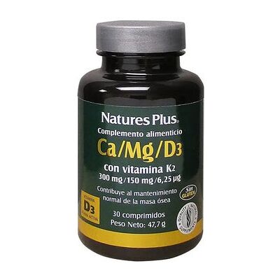 NaturesPlus Calcio Magnesio D3 con Vitamina K2 - Suplementos NaturesPlus Calcio Magnesio D3 con Vitamina K2 - Suplementos