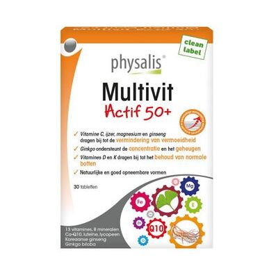 Physalis Multivit Actif 50+ - Suplemento multivitamínico Physalis Multivit Actif 50+ - Suplemento multivitamínico