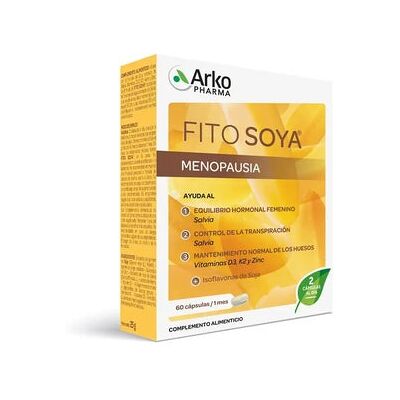 Arkopharma Phyto Soya 17,5 mg - Apoya la salud en la menopausia - 60 Cápsulas Arkopharma Phyto Soya 17,5 mg - Apoya la salud en la menopausia - 60 Cápsulas