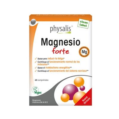 Physalis Magnesio Forte - 60 Tabletas - Apoya músculos y nervios Physalis Magnesio Forte - 60 Tabletas - Apoya músculos y nervios