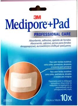 3M Medipore+ Pad Apósito Esteril 10x10cm 10uds