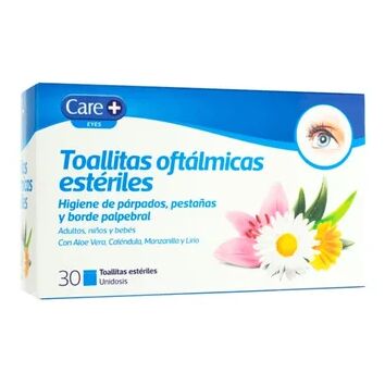 Care + Toallitas Oftálmicas Estériles 30 Uds.