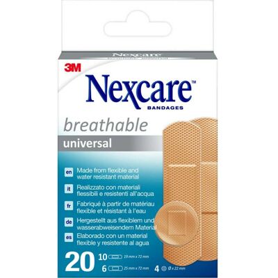 Tiras adhesivas universales Nexcare - Primeros Auxilios Tiras adhesivas universales Nexcare - Primeros Auxilios