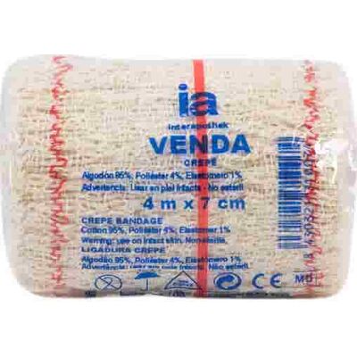 INTERAPOTHEK Venda Crepé 4x7 cm 1 ud INTERAPOTHEK Venda Crepé 4x7 cm 1 ud