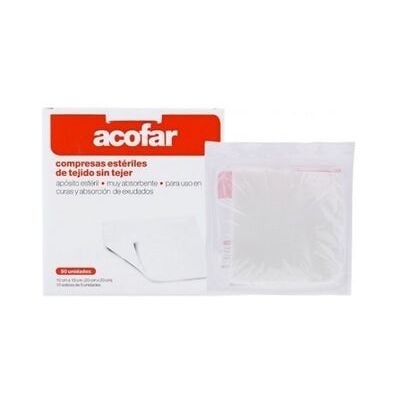ACOFAR Compresas Estériles de Tejido sin Tejer 10x10cm 50uds ACOFAR Compresas Estériles de Tejido sin Tejer 10x10cm 50uds
