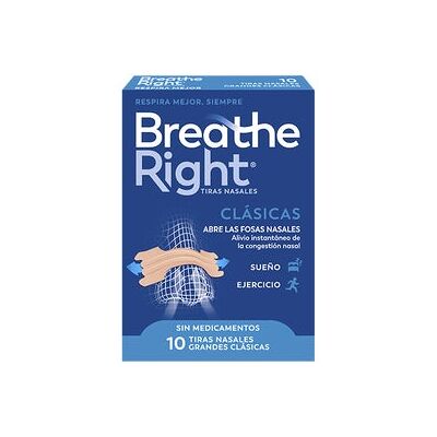 BREATHE RIGHT ® Tiras Nasales Grandes 10uds BREATHE RIGHT ® Tiras Nasales Grandes 10uds