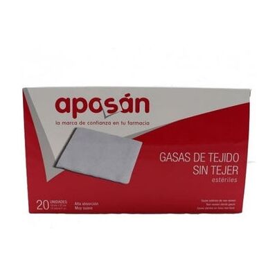 Aposan - Gasa Estéril Tejido Sin Tejer 10cm x 20cm (20 gasas) - Gauze Aposan - Gasa Estéril Tejido Sin Tejer 10cm x 20cm (20 gasas) - Gauze
