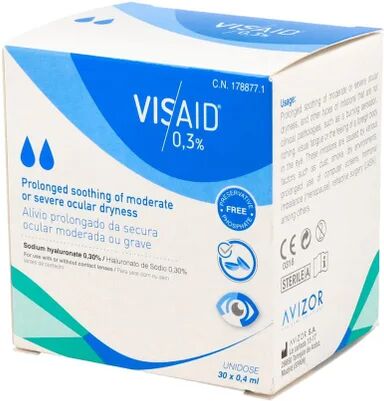 AVIZOR Visaid 0,3% gotas oculares estériles 0,4ml x 30uds