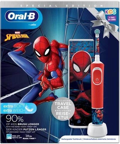 Oral-B Vitality Kids Box Spiderman Cepillo Recargable 1ud + Estuche