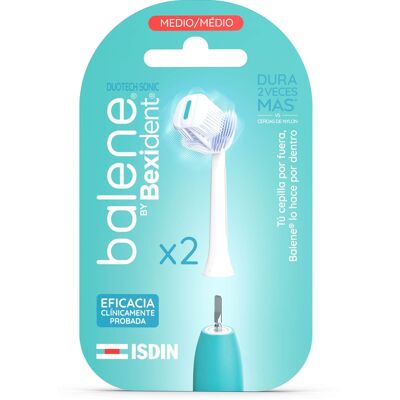 BALENE ORAL CARE ISDIN Balene By Bexident Duotech Sonic Cabezal Medio 2 uds BALENE ORAL CARE ISDIN Balene By Bexident Duotech Sonic Cabezal Medio 2 uds