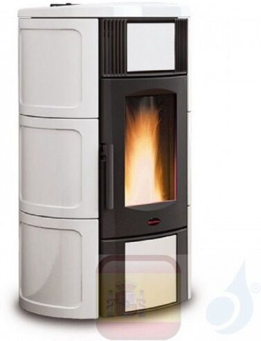 Extraflame Estufa Termo De Pellets Iside Idro 2.0 19.0 Kw Cerámico Blanco Con Mando A Distancia Y Cronotermostato A+