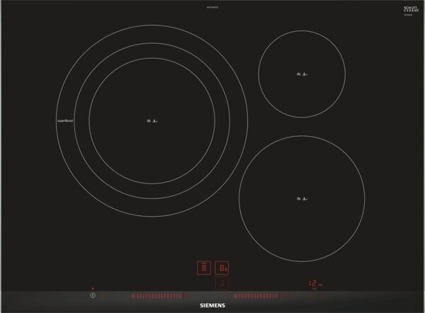 Siemens Placa de inducción Siemens EH775LDC1E 3 ZONAS 70CM Siemens Placa de inducción Siemens EH775LDC1E 3 ZONAS 70CM