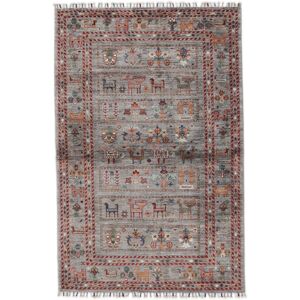 Anudada a mano . Origen: Afghanistan Shabargan Alfombra 102x154