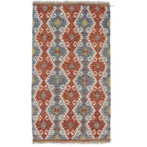 Anudada a mano . Origen: Afghanistan Kilim Afghan Old style Alfombra 105x187