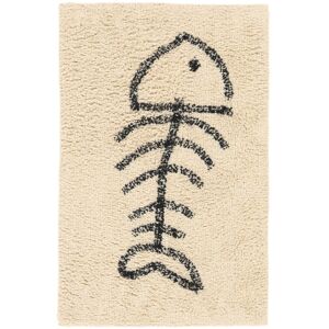 RugVista Neptun alfombrilla de baño - Blanco natural / Negro 50x80