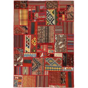 Anudada a mano . Origen: Persia Kilim Patchwork Alfombra 140x200