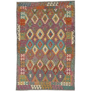 Anudada a mano . Origen: Afghanistan Kilim Afghan Old style Alfombra 195x296