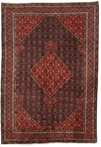 Anudada a mano . Origen: Persia / Iran Alfombra Persa Ardabil Alfombra 203X295 Negro/Rojo Oscuro (Lana, Persia/Irán)