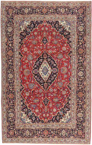 Anudada a mano . Origen: Persia / Iran Alfombra Oriental Keshan Patina Alfombra 205X327 Rojo/Marrón (Lana, Persia/Irán)