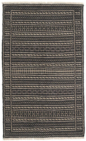 Anudada a mano . Origen: Persia / Iran Alfombra Kilim Alfombra 80X132 Negro/Marrón (Lana, Persia/Irán)