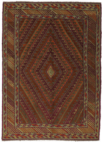 Anudada a mano . Origen: Afghanistan Alfombra Oriental Kilim Golbarjasta Alfombra 135X190 Negro/Rojo Oscuro (Lana, Afganistán)