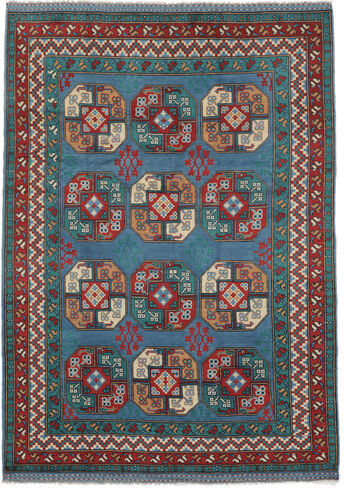 Anudada a mano . Origen: Afghanistan Alfombra Afghan Fine Alfombra 200X281 Rojo Oscuro/Azul Oscuro (Lana, Afganistán)