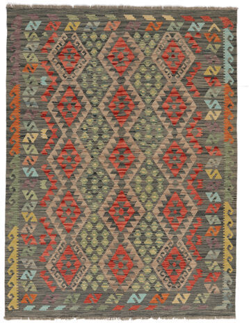 Anudada a mano . Origen: Afghanistan Alfombra Kilim Afghan Old Style Alfombra 150X200 Marrón/Amarillo Oscuro (Lana, Afganistán)