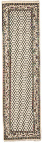 Anudada a mano . Origen: India 73X267 Alfombra Mir Indo Alfombra Oriental Alfombra De Pasillo Marrón/Beige (Lana, India)