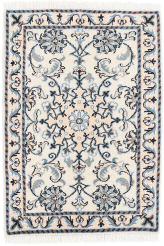 Anudada a mano . Origen: Persia / Iran 59X83 Alfombra Oriental Nain Alfombra Beige/Gris Oscuro (Lana, Persia/Irán)