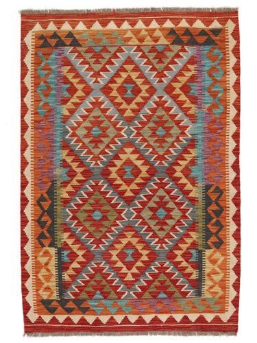 Anudada a mano . Origen: Afghanistan 102X150 Alfombra Kilim Afghan Old Style Alfombra Oriental Marrón/Rojo Oscuro (Lana, Afganistán)