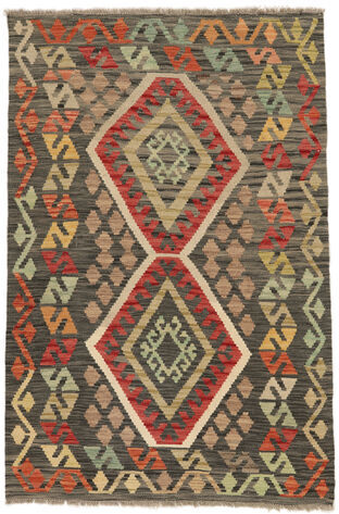 Anudada a mano . Origen: Afghanistan Alfombra Oriental Kilim Afghan Old Style Alfombra 99X153 Marrón/Negro (Lana, Afganistán)