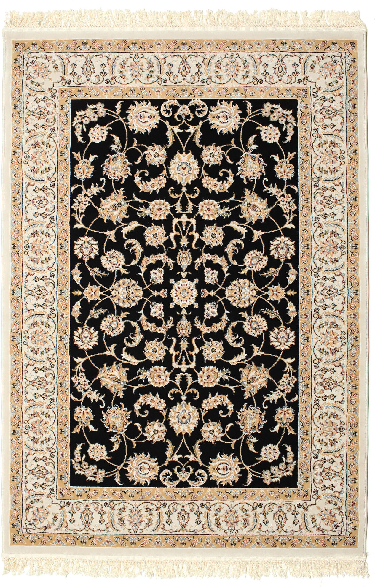 RugVista Nain Neizar Alfombra - Beige / Negro 140x200