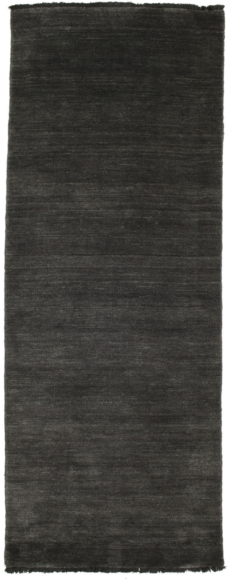 RugVista Handloom fringes Alfombra - Negro / Gris 80x200